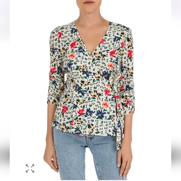 ba&sh Paco Wrap Top In Ecru Size Small - Picture 1 of 7